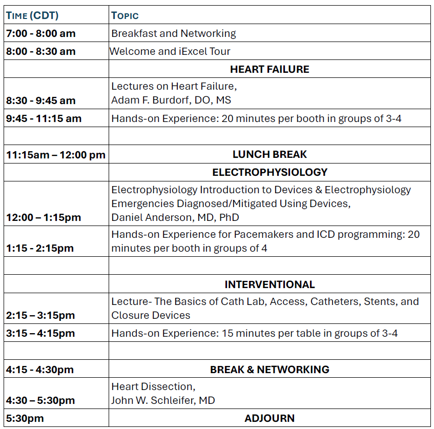 event agenda