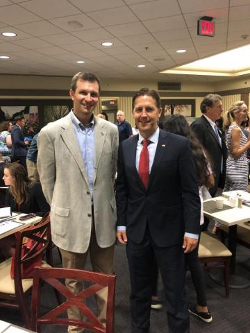 Nebraska ACC Governor Andrew M. Goldsweig, MD speaks with Senator Ben Sasse (R-NE) at the Nebraska breakfast in the Dirksen Senate Office Building, Washington, D.C. Ben Sasse